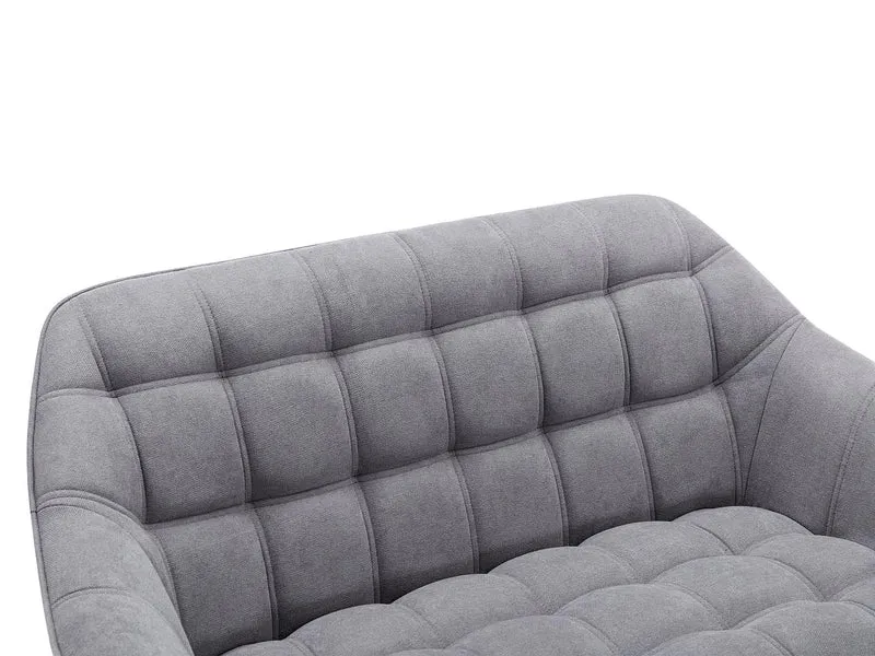 Vente-unique - Canapé 2 Places en Tissu Gris Caserta