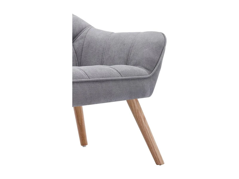 Vente-unique - Canapé 2 Places en Tissu Gris Caserta