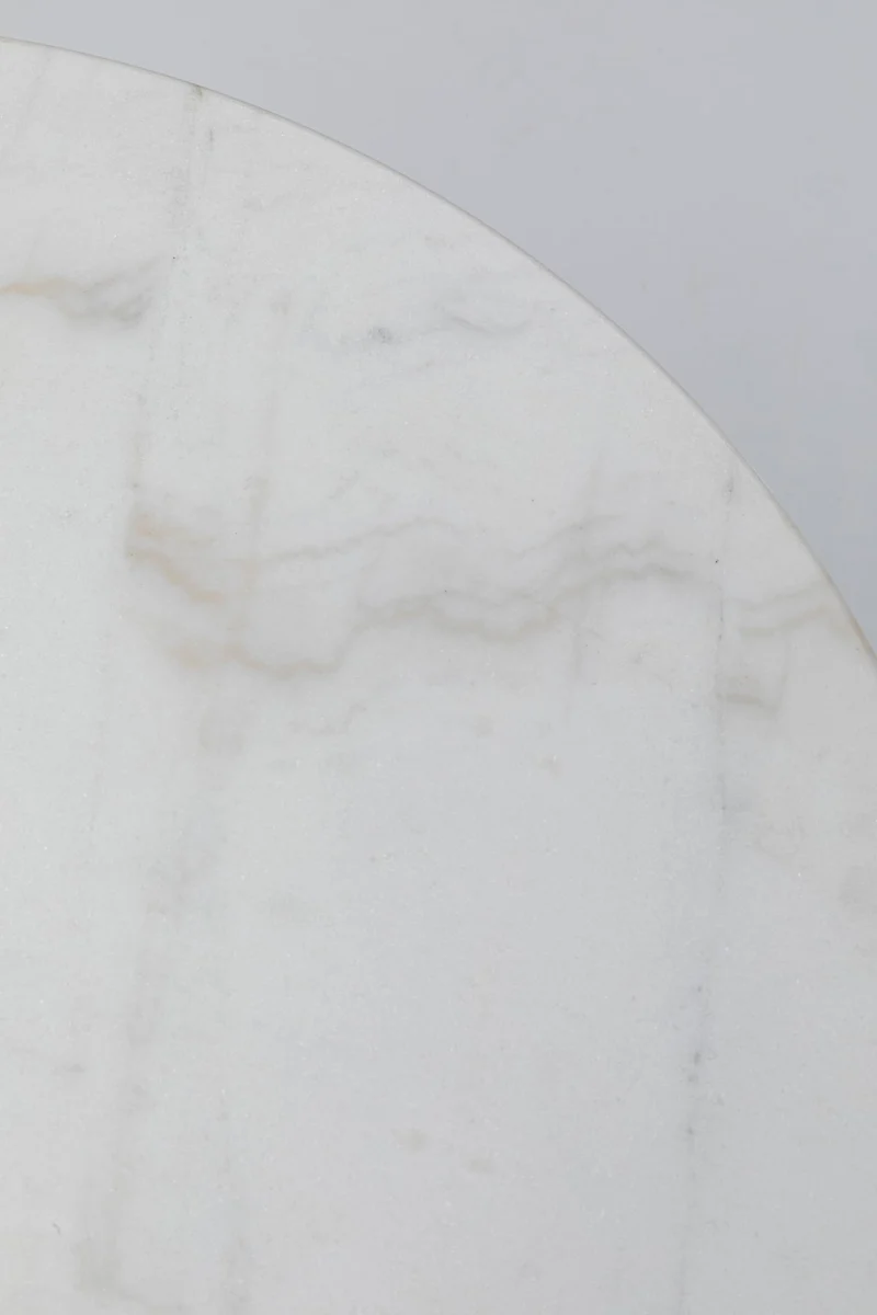 Kare Design Table Bistrot Ronde 60cm marbre Blanc