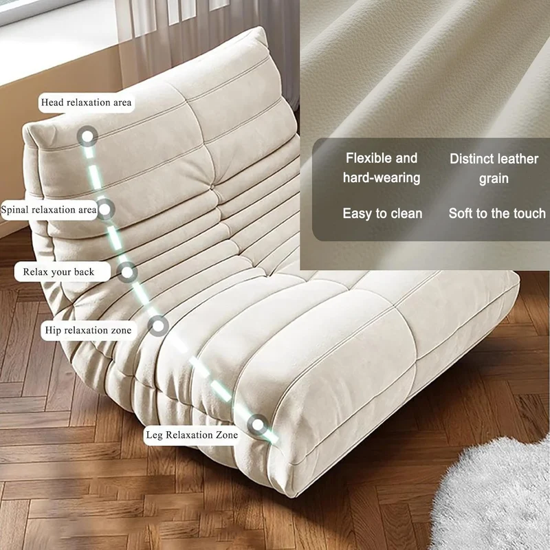 Canapés Et Divans Lazy Floor, Fauteuils Canapés Fauteuil D'appoint, Mousse Haut De Gamme, Aucun Assemblage Requis, Canapé De Sol Pour Adultes Et Enfants, Fauteuil Canapé Togo, Pour Chambre À Coucher