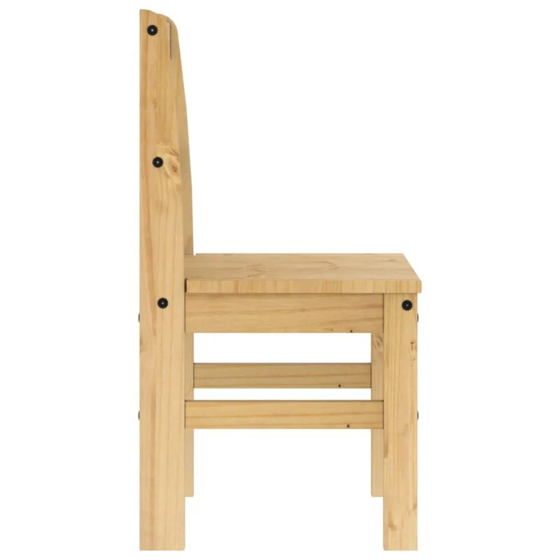 vidaXL Lot de 2 Chaises à Manger, Sièges à Dîner, Chaises de Repas, Meubles de Salle de Séjour Cuisine Maison Intérieur, Bois Massif de Pin