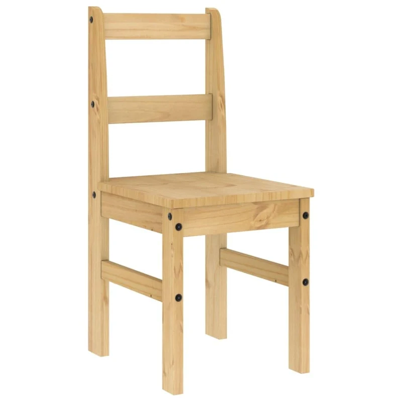 vidaXL Lot de 2 Chaises à Manger, Sièges à Dîner, Chaises de Repas, Meubles de Salle de Séjour Cuisine Maison Intérieur, Bois Massif de Pin