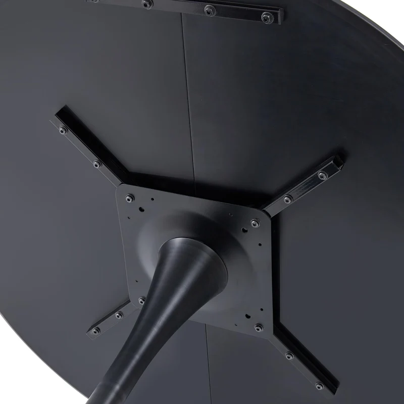HJhomeheart Table à manger de cuisine ronde, table de loisirs moderne, ensemble de table à manger pour cuisine, salle à manger et bureau, noir, diamètre 110 x 75 (H) cm