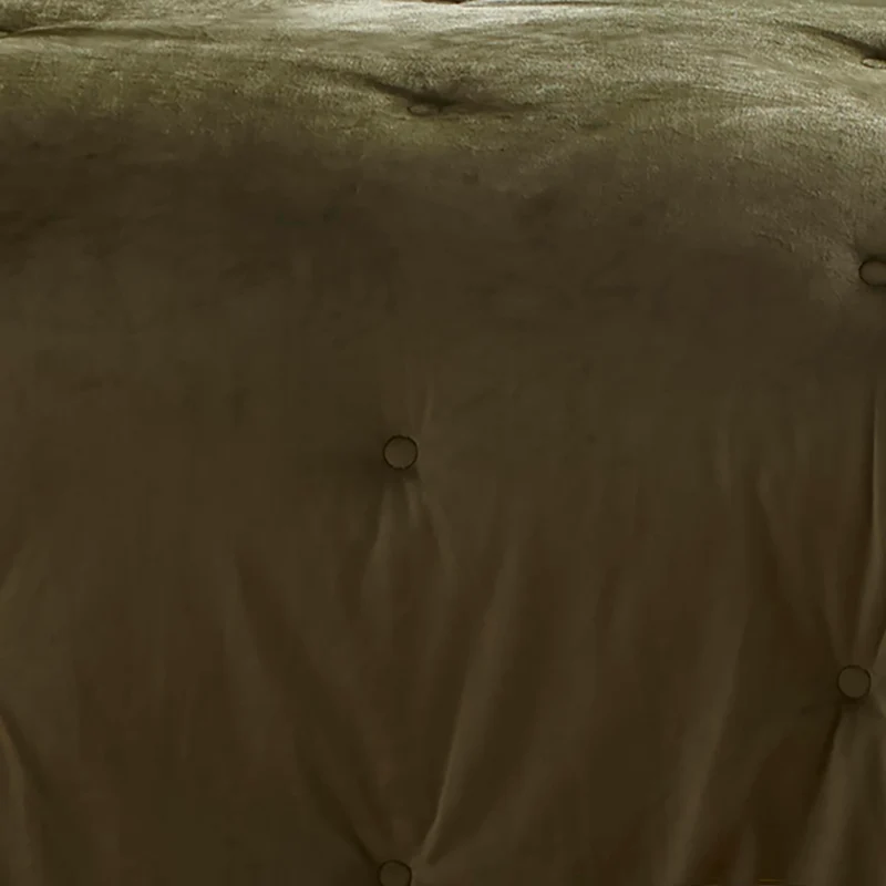 Appletree Couvre-lit matelassé en Velours Vert Olive (220 x 150 cm) – Motifs réversibles – Velours Doux au Toucher – Couvre-lit Chesterfield touffeté à Boutons