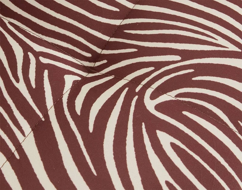 Lisa Design - Rune - Fauteuil zèbre en Velours, Marron/Blanc