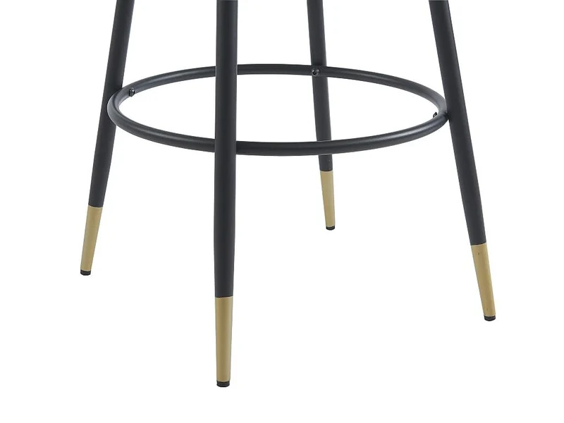 Vente-unique - Lot de 2 tabourets de Bar en Velours et métal - Terracotta - ELIRAM