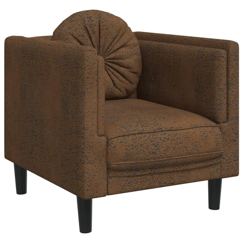 Fauteuil avec Coussin Marron Velours,Fauteuil Velours Confortable et Moderne pour Salon et Chambre Canapés et divans, Salon