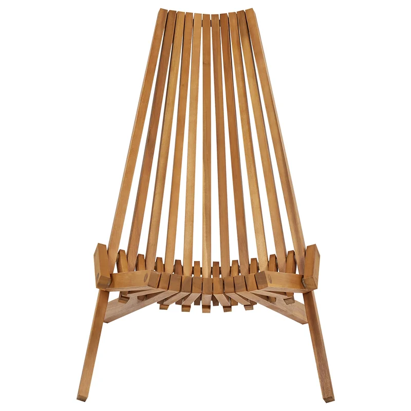 Lot de 2 Chaises Rustique de Jardin en Bois d'Acacia Extérieur Pliables Bellano