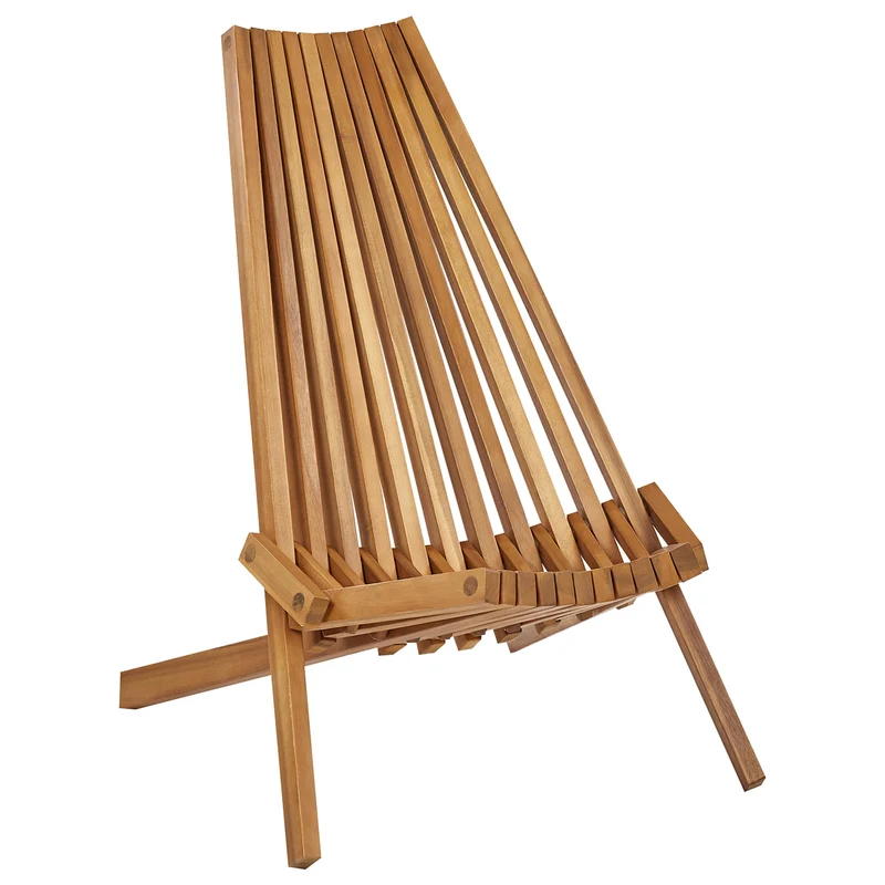 Lot de 2 Chaises Rustique de Jardin en Bois d'Acacia Extérieur Pliables Bellano