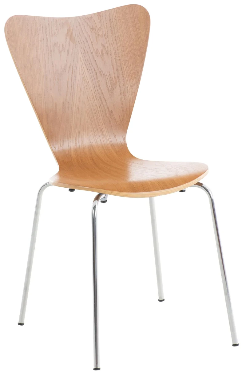 CLP Chaise Empilable Calisto en Bois - Assise Ergonomique - Chaise de Salle d'Attente en Bois Chaise, Hauteur Assise 45 cm -Couleurs au Choix:, Couleur:chęne