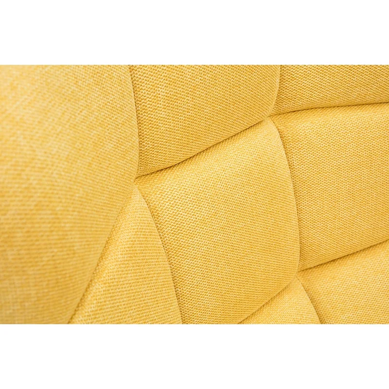 Miliboo Fauteuil scandinave en Tissu Effet Velours texturé Jaune Moutarde et Bois Clair Brody