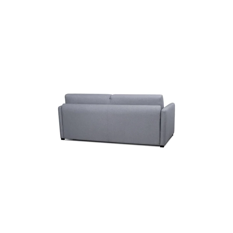 LOUNGITUDE - Agathe - Canapé Convertible - Express - 3 Places - Véritable Matelas - en Tissu - Gris Clair -L178cm