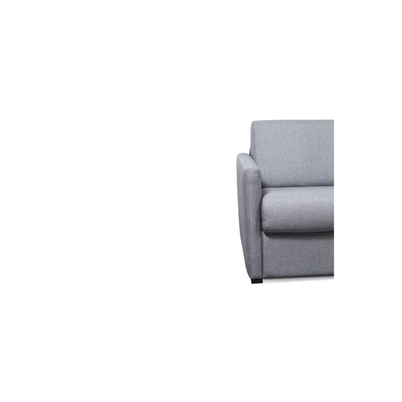LOUNGITUDE - Agathe - Canapé Convertible - Express - 3 Places - Véritable Matelas - en Tissu - Gris Clair -L178cm