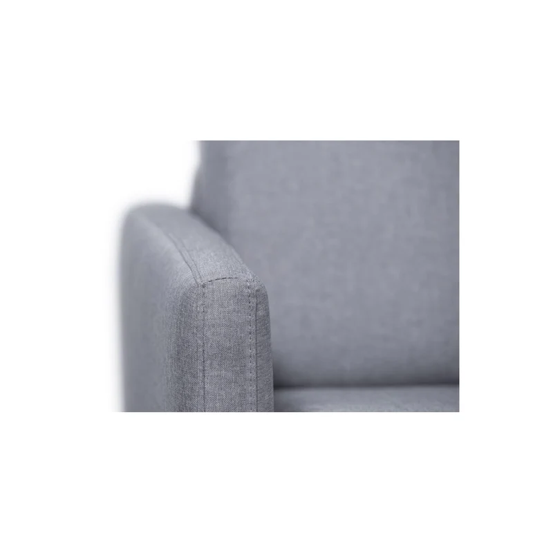 LOUNGITUDE - Agathe - Canapé Convertible - Express - 3 Places - Véritable Matelas - en Tissu - Gris Clair -L178cm