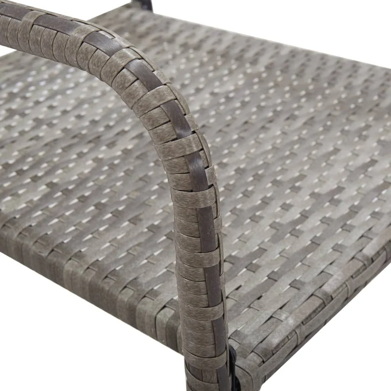 vidaXL Chaise à dîner de Jardin empilable Lot de 2 Gris résine tressée, Chaise à dîner d'extérieur, Chaise de Patio, Fauteuil de Jardin