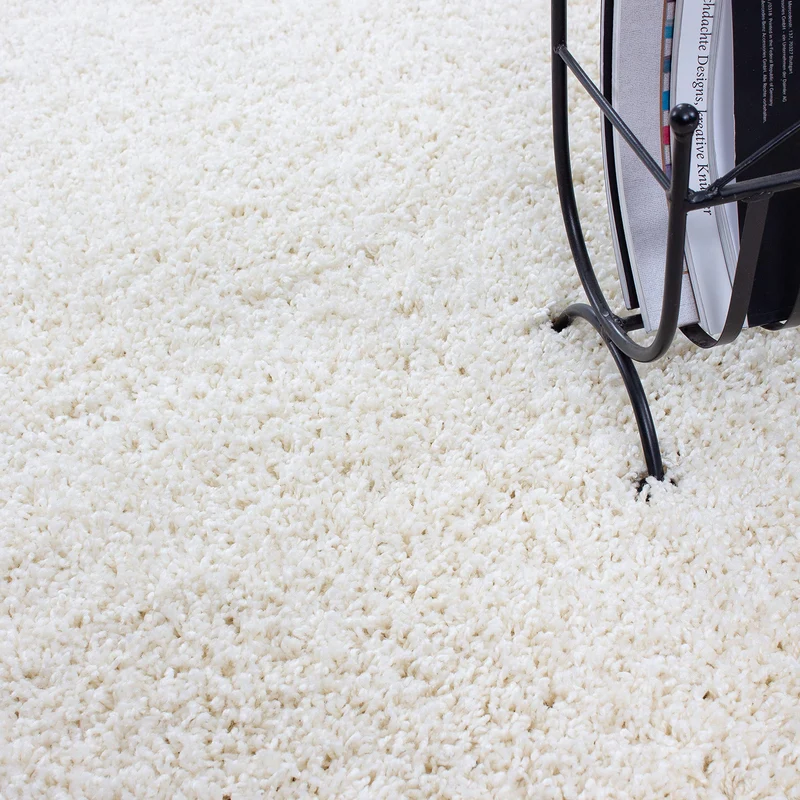 Teppium Tapis Salon 160x230 cm Moderne Adulte Tapis Chambre Crème - Shaggy Tapis Poil Long Salle de Séjour Concevoir Unicolore Tapis Moelleux et Doux - Tapis Cuisine Moquette Salon