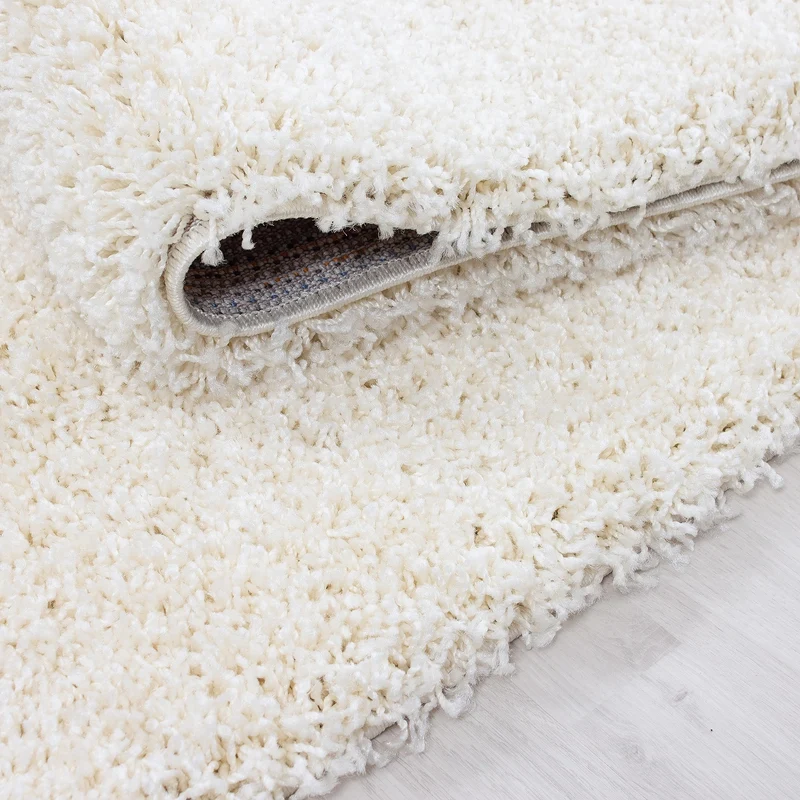Teppium Tapis Salon 160x230 cm Moderne Adulte Tapis Chambre Crème - Shaggy Tapis Poil Long Salle de Séjour Concevoir Unicolore Tapis Moelleux et Doux - Tapis Cuisine Moquette Salon