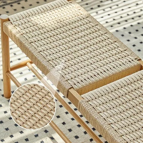 Nizer Banc à chaussures en bois pour couloir, salon, porche, entrée, siège robuste, peut supporter jusqu'à 90,7 kg, finition noyer clair, 100 cm