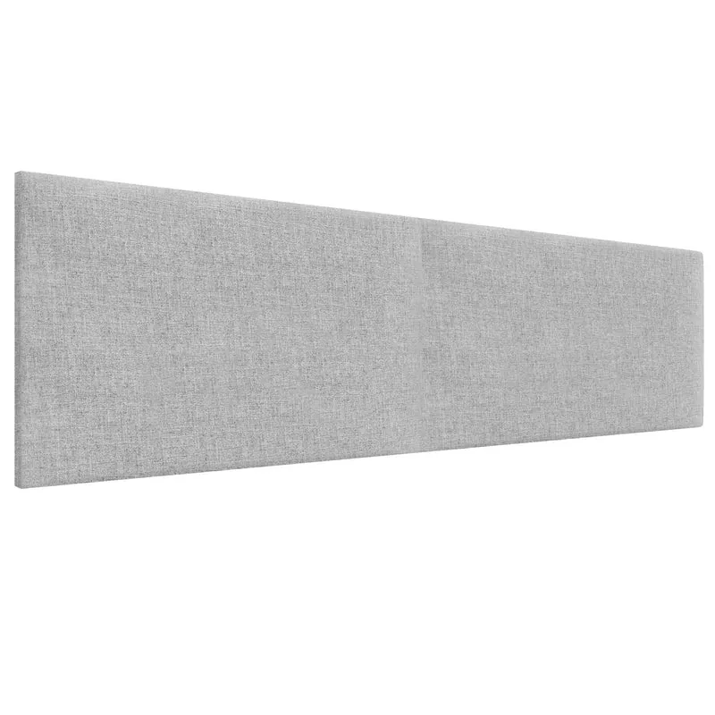 DHOME Tête de lit tapissée en lin naturel uni (lin perle, 180 cm, double (lits 180/190)