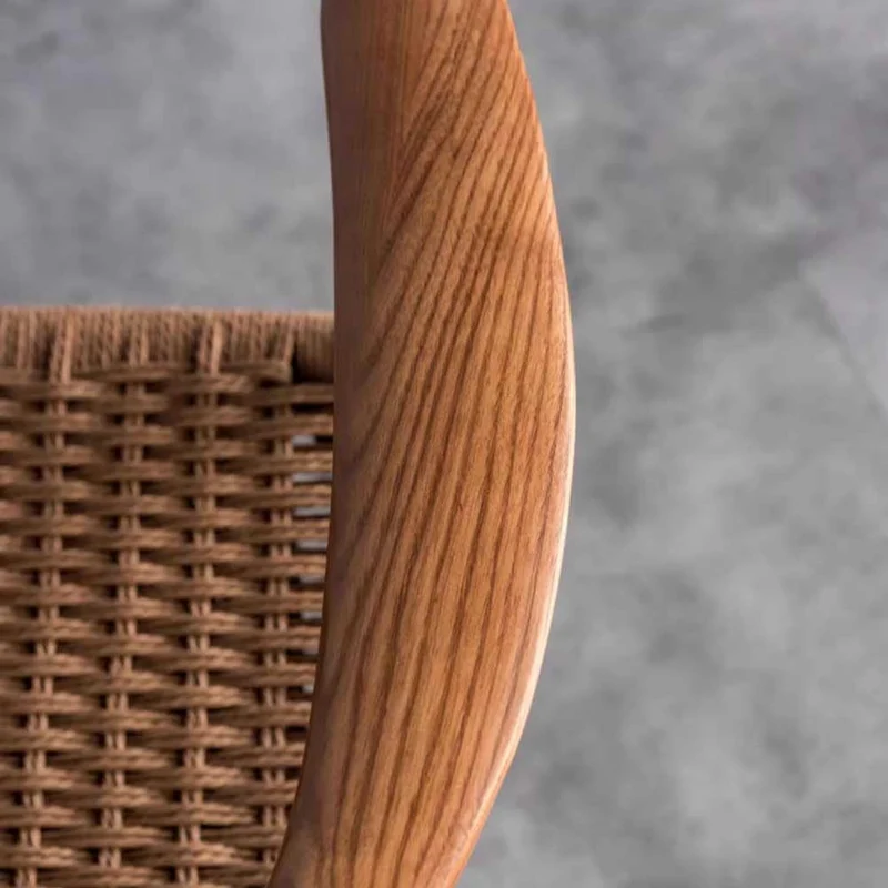 Chaise Décontractée Vintage, Chaises Modernes du Milieu du Siècle pour Salle À Manger Chaise Rattan des Fauteuils en Bois Massif Salle D'étude, Chaise De Loisirs des Clubs De Bureau (Couleur : Walnut
