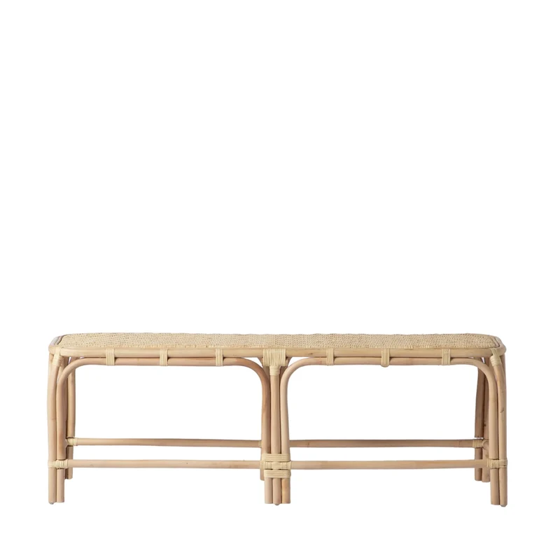 Banc Saro en Rotin Naturel Tressé à la Main, Fonctionnel et Polyvalent, Idéal pour Le Salon, l'Entrée ou la Chambre. Artisanal et Unique.