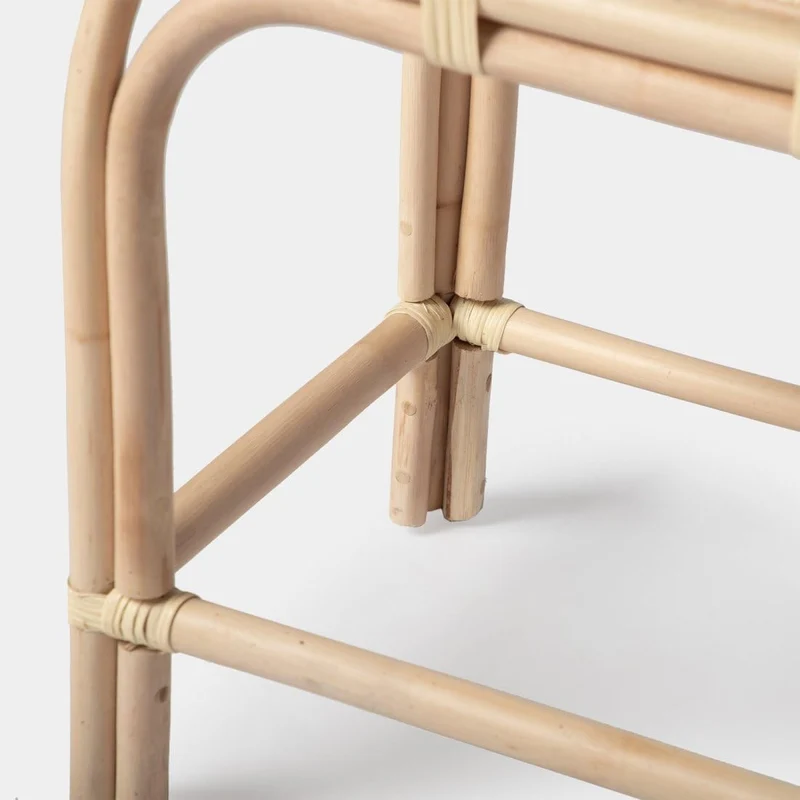 Banc Saro en Rotin Naturel Tressé à la Main, Fonctionnel et Polyvalent, Idéal pour Le Salon, l'Entrée ou la Chambre. Artisanal et Unique.
