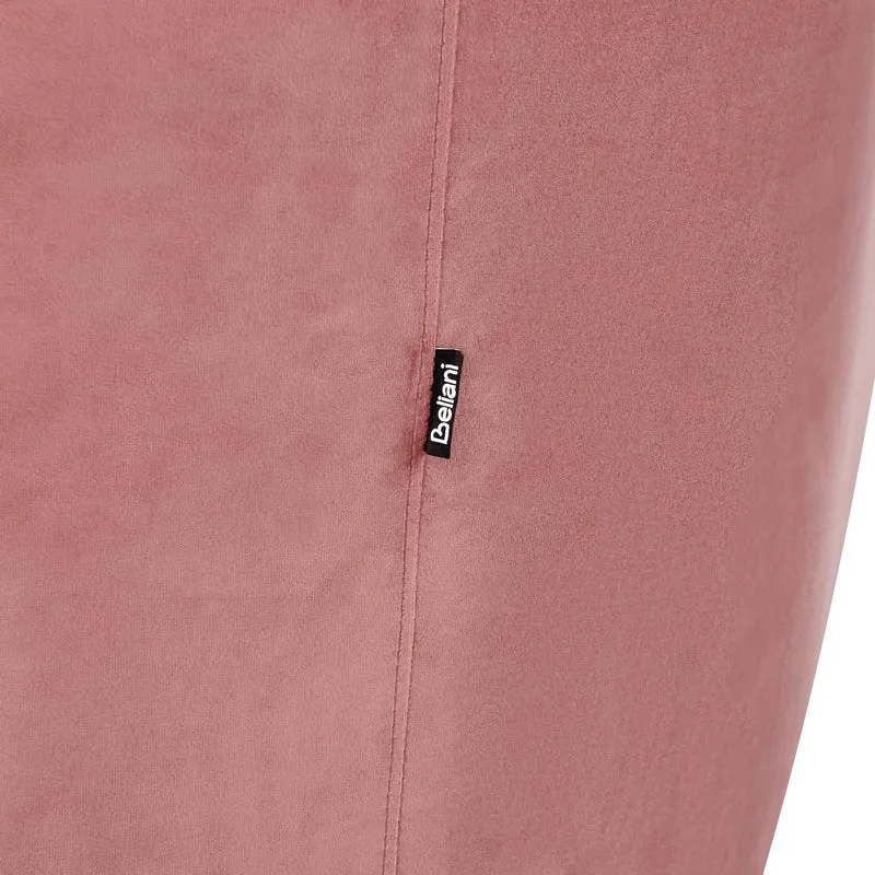 Canapé en Velours Courbé Glamour Rose Pastel à 3 Places Pieds Dorés Brillants Savar