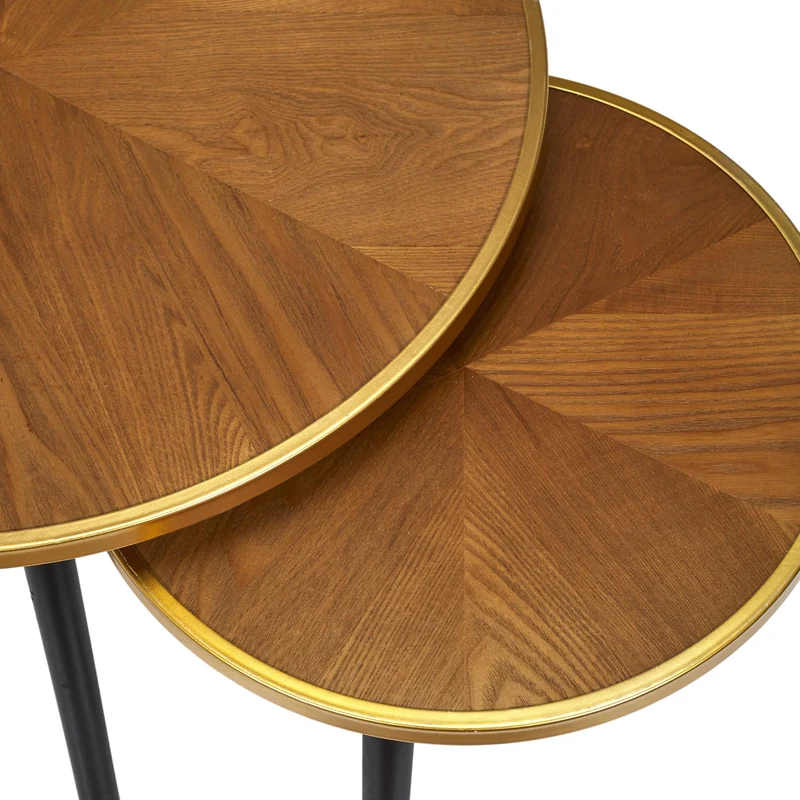 HOME DECO FACTORY - HD7412 - Table Gigogne Felix x2, Mobilier, Table d'Appoint, Table Basse