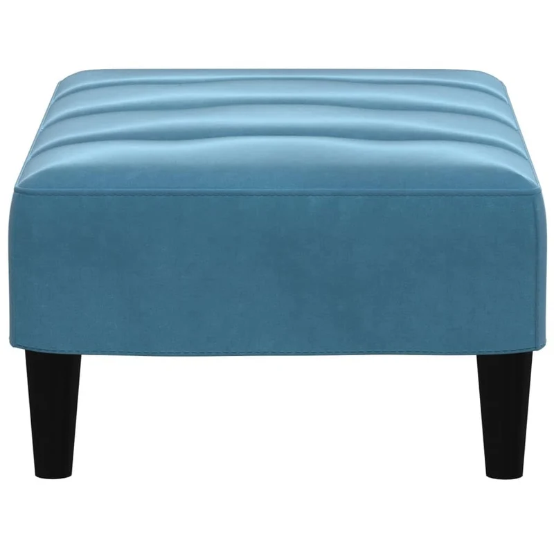 vidaXL Repose-Pied Bleu 77x55x31 cm Velours, Tabouret, Tabouret de canapé, siège de Salon, Pouf, Repose-Pied en Tissu, Meuble de Salon