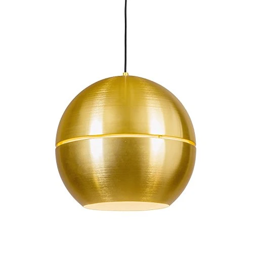 QAZQA Slice - Suspension - 1 lumière - Ø 400 mm - Doré/Laiton - Art Deco, Design, Moderne, Rétro - éclairage intérieur - Salon I Chambre I Cuisine I Salle à manger