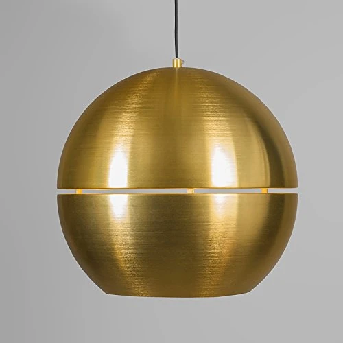 QAZQA Slice - Suspension - 1 lumière - Ø 400 mm - Doré/Laiton - Art Deco, Design, Moderne, Rétro - éclairage intérieur - Salon I Chambre I Cuisine I Salle à manger