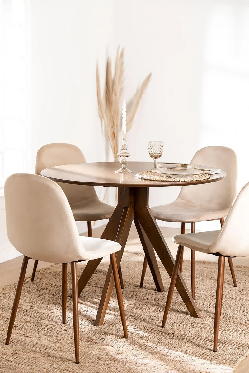 SKLUM Table de Salle à Manger Ronde Ø100 cm en Bois Sekiz -