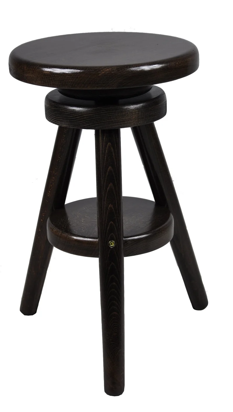 Magnetic Mobel Tabouret à vis Solide Petit déjeuner Cuisine Nouveau hêtre (Noyer)