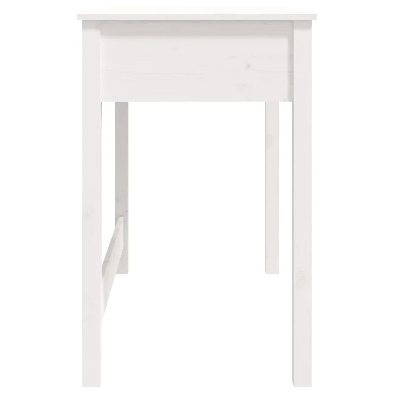 LAPOOH Bureau avec tiroirs Blanc 100x50x78 cm Bois Massif de pin,Bureau avec Rangement,Rangement Bureau,Bureau d'angle