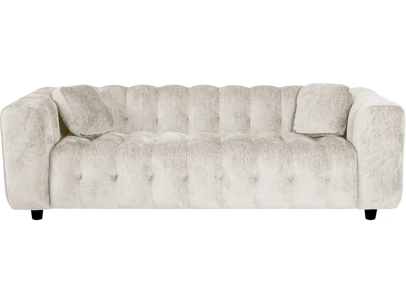 Habitat et Jardin Canapé Droit en Tissu Chenille Vendome - 3 Places - Beige