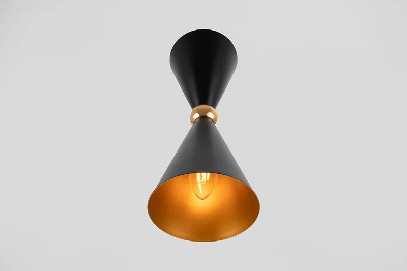 MAYTONI DECORATIVE LIGHTING Applique Murale Moderne Vesper, en Métal, Noir et Or, IP20, 2 ampoules excl. 2xE14 40W 230V.