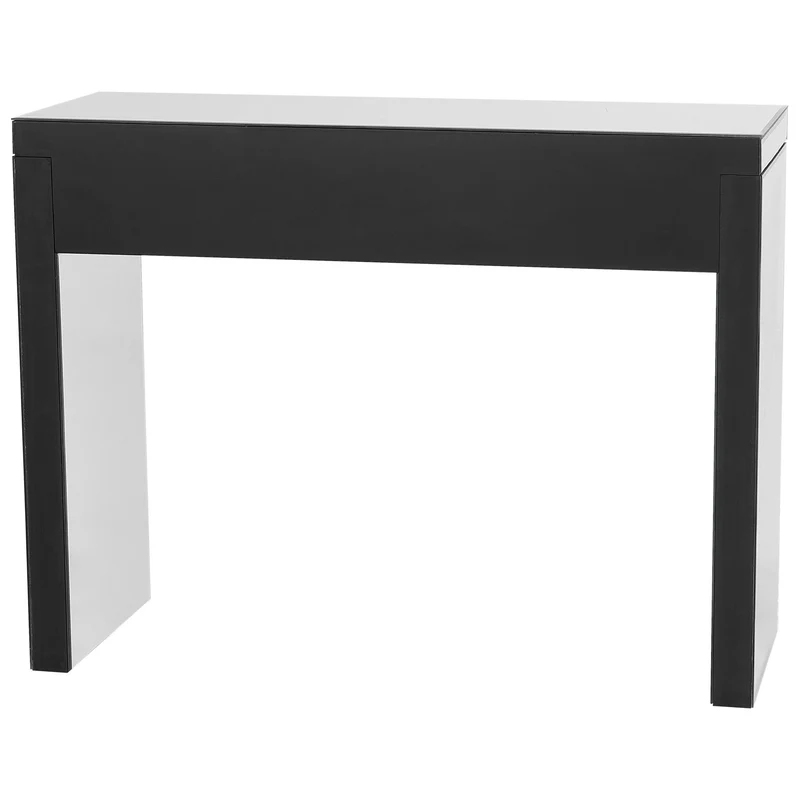 Beliani Table Coiffeuse Argentée Effet Miroir en Verre et MDF Console avec 2 Tiroirs au Design Moderne pour Intérieur Glamour