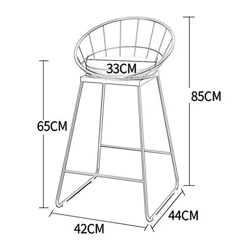 Tabouret de bar moderne en métal robuste - Design nordique - Capacité de 300 kg - Idéal pour la cuisine, le pub et le bar