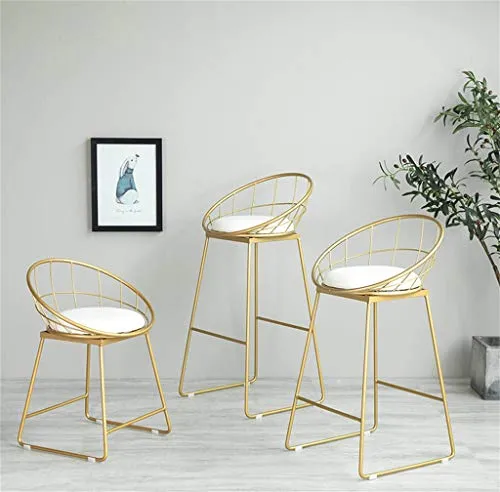 Tabouret de bar moderne en métal robuste - Design nordique - Capacité de 300 kg - Idéal pour la cuisine, le pub et le bar