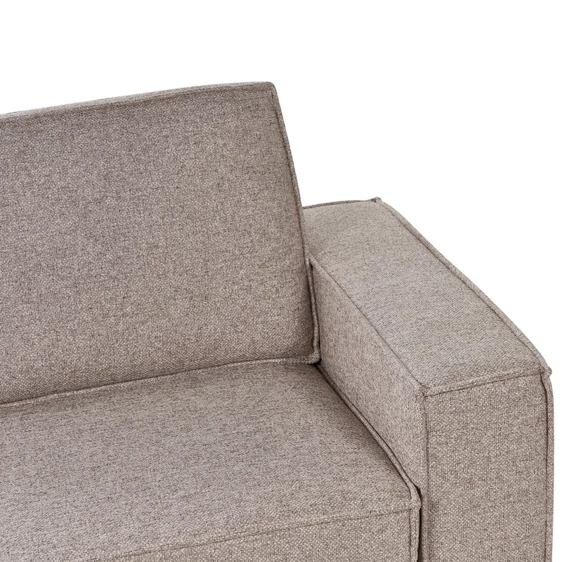 Beliani Canapé-Lit Convertible avec Matelas 3 Places Marron Clair Vuokatti