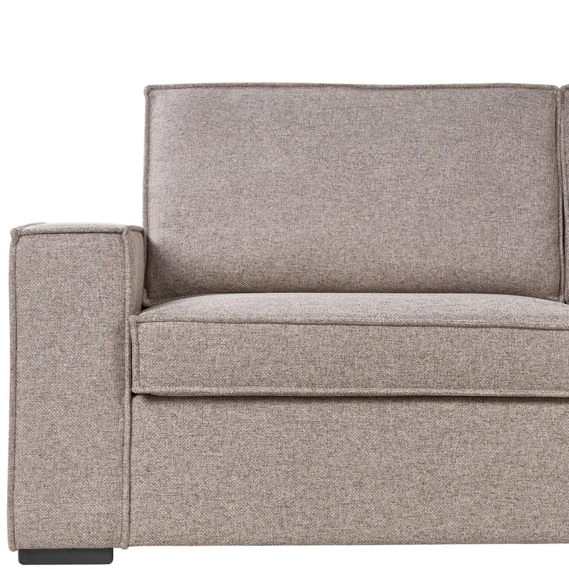 Beliani Canapé-Lit Convertible avec Matelas 3 Places Marron Clair Vuokatti