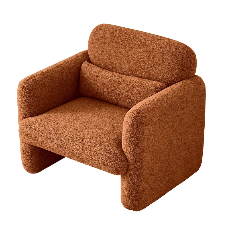 MEXUS Chaise de Loisirs, siège de canapé, Fauteuil de Loisirs, Petit canapé Simple, adapté à la Chambre à Coucher/Home cinéma/Salon (Orange)