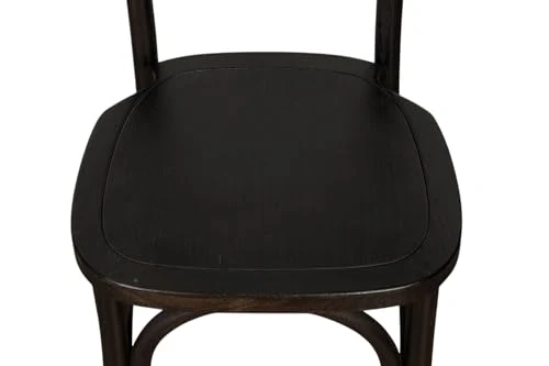 Biscottini Chaises de salle à manger bois massif 90x44x43 cm - Chaise cuisine et salon - Chaises en bois d'extérieur et intérieur - Chaise rustique Cross - Chaise rembourrée en bois vintage