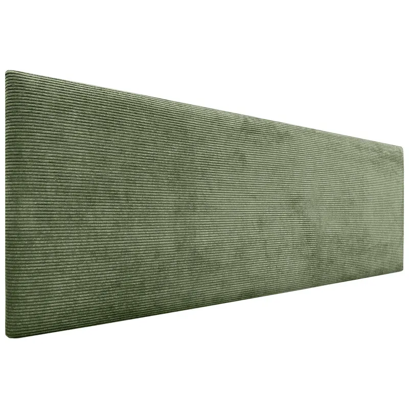 DHOME Tête de lit en Velours Côtelé uni Haute Gamme Moderne Tête de lit Capitonnée, Chambre de Luxe, Rembourrée (Vert forêt, 160cm)