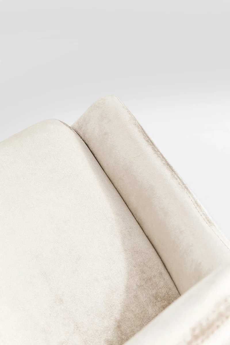 Kare Design Chaise East Side, Beige/Noir, Aspect Velours, Lot de 2, Élégant, Chaises Salle a Manger, Deco Intérieur, Decoration Chambre, Cuisine, 83x48x57 cm (H/L/P)