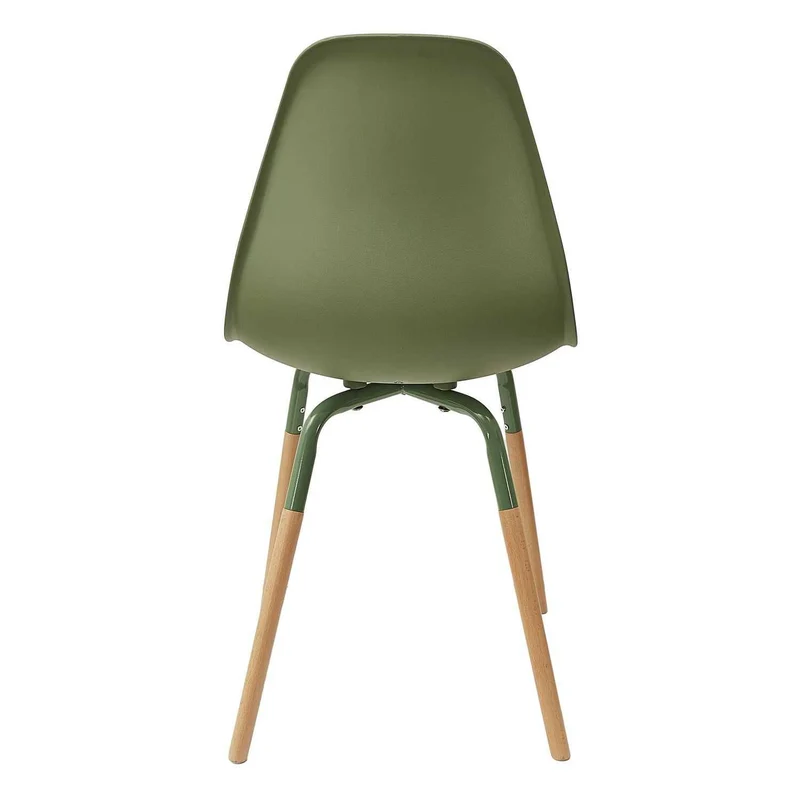 Toilinux.com Lot de 4 Chaises scandinave Phenix en polypropylène et métal - Vert