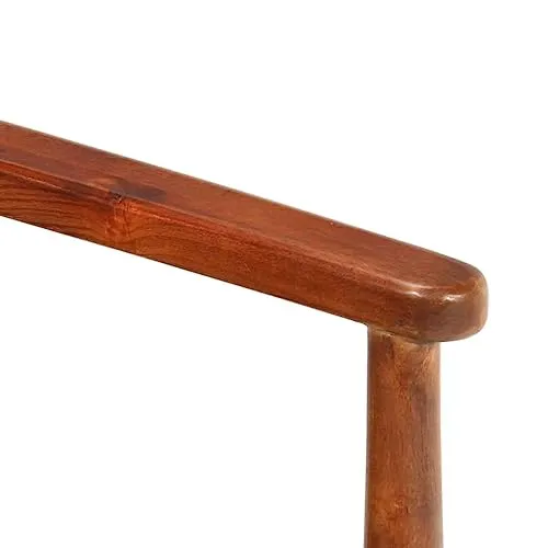 ULUYYUC Fauteuil, fauteuil de lecture, confortable, fauteuil de salon, balcon, convient pour salle de société, bureau, chambre à coucher, en cuir véritable et bois massif d'acacia noir