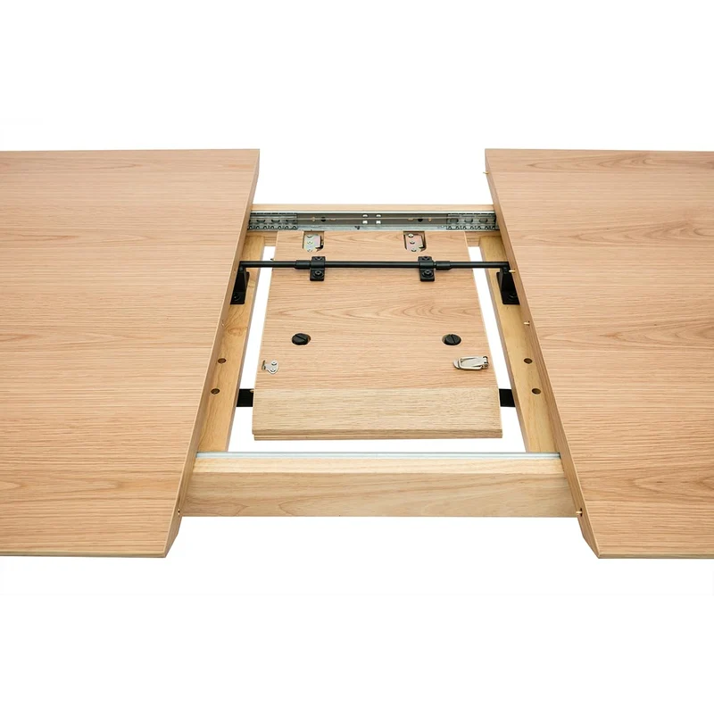 Miliboo Table Extensible rallonges intégrées rectangulaire en Bois Clair chêne L140-170 cm ANK