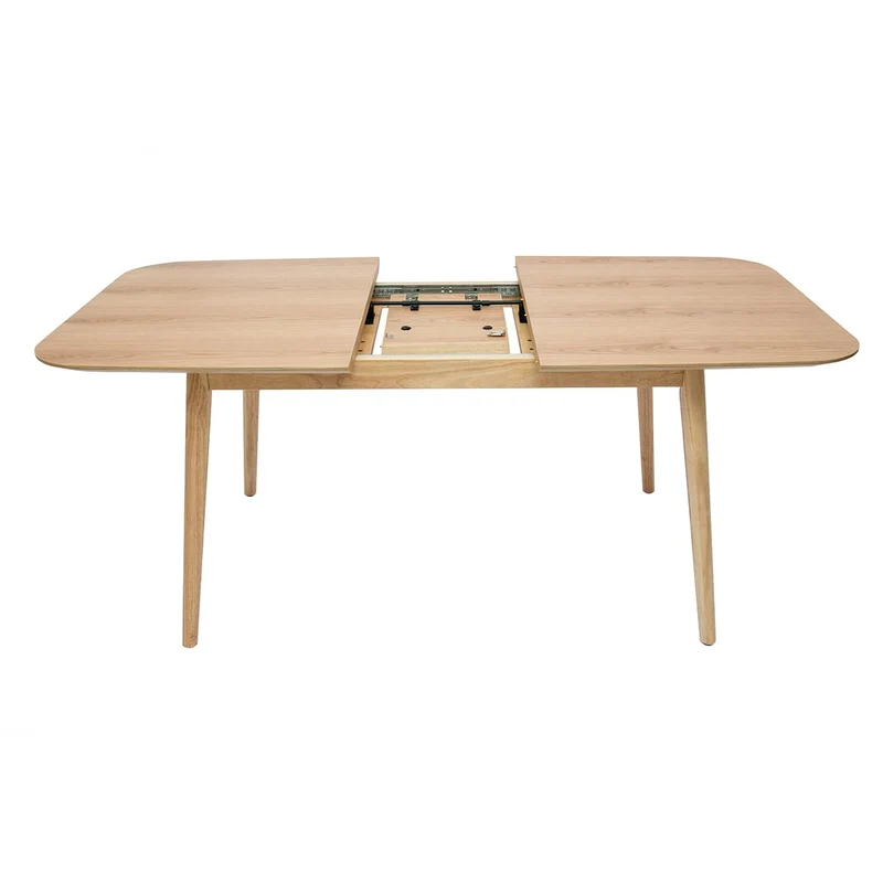 Miliboo Table Extensible rallonges intégrées rectangulaire en Bois Clair chêne L140-170 cm ANK