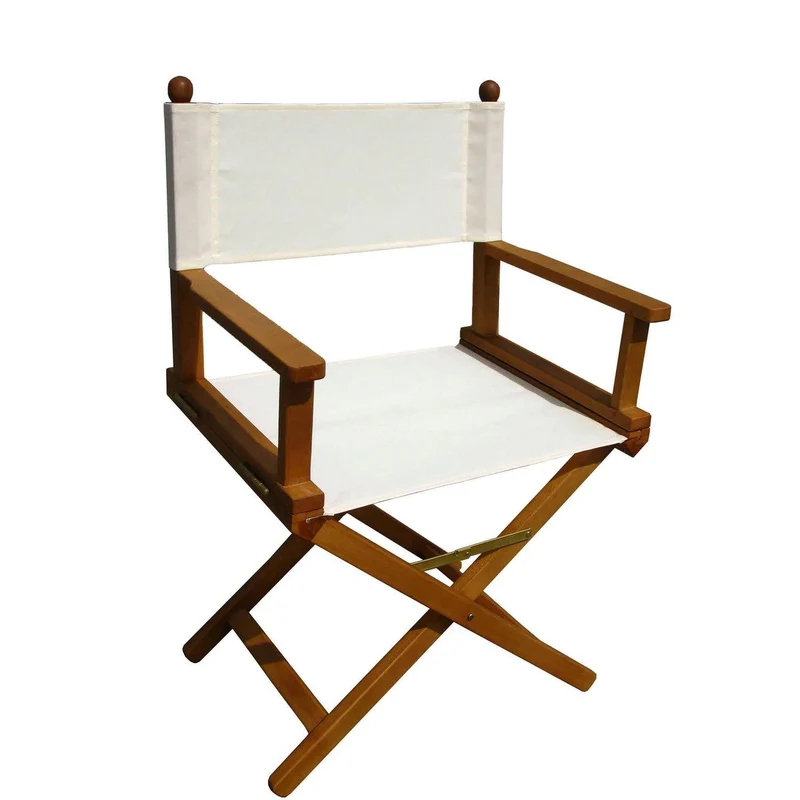 Fauteuil fauteuil metteur en scène bois d'acacia Ecru pliable ameublement extérieur ac805027